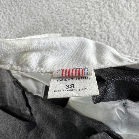 Vintage Circle S Western Cowboy Straight Leg Dress Pants Gray Polyester 38x32 - Picture 8 of 11